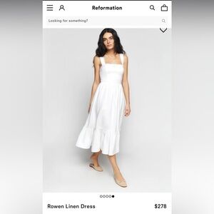 Reformation White Midi Dress